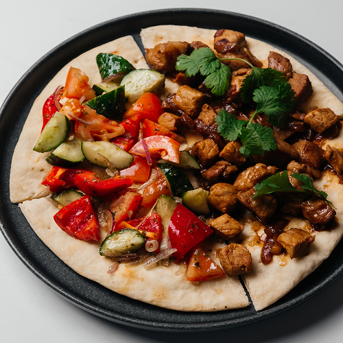 Лепешка с жареной свининой